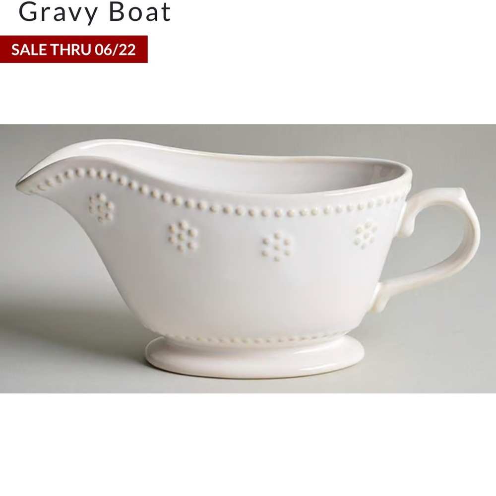 Fontinella Food Network White Gravy Boat